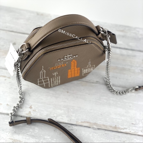 NWT COACH X Jean Michel Basquiat Hexagonal Crossbody Bag - Picture 9 of 16